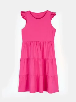 GATE Bawełniana sukienka z falbankami|Dzieci Baby|Dziewczynki·Sukienki