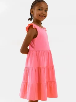 GATE Bawełniana sukienka z falbankami|Dzieci Baby|Dziewczynki·Sukienki