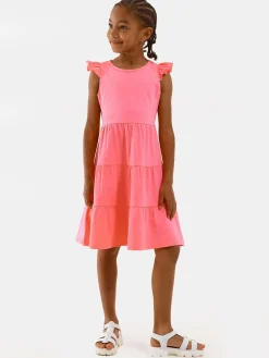 GATE Bawełniana sukienka z falbankami|Dzieci Baby|Dziewczynki·Sukienki