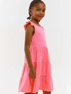 GATE Bawełniana sukienka z falbankami|Dzieci Baby|Dziewczynki·Sukienki