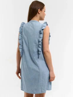 GATE Bawełniana sukienka z falbaną| Kategorie·Sukienki