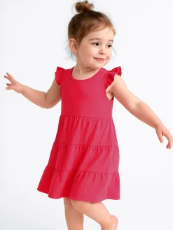 GATE Bawełniana sukienka z falbankami|Dzieci Dziewczynki·Sukienki