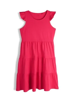 GATE Bawełniana sukienka z falbankami|Dzieci Dziewczynki·Sukienki
