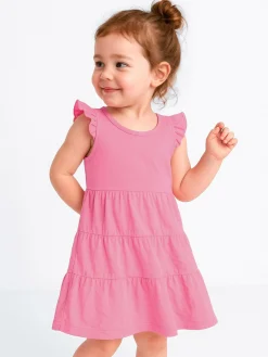 GATE Bawełniana sukienka z falbankami|Dzieci Dziewczynki·Sukienki