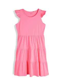 GATE Bawełniana sukienka z falbankami|Dzieci Dziewczynki·Sukienki