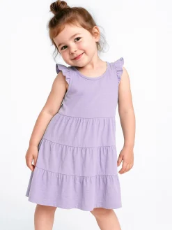 GATE Bawełniana sukienka z falbankami|Dzieci Dziewczynki·Sukienki