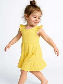 GATE Bawełniana sukienka z falbankami|Dzieci Dziewczynki·Sukienki