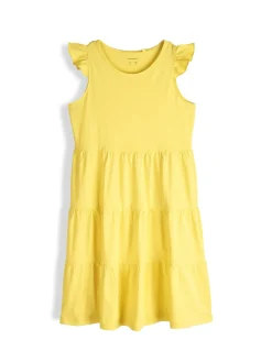 GATE Bawełniana sukienka z falbankami|Dzieci Dziewczynki·Sukienki