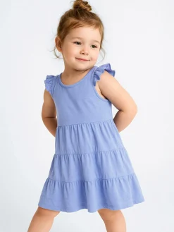 GATE Bawełniana sukienka z falbankami|Dzieci Dziewczynki·Sukienki