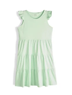 GATE Bawełniana sukienka z falbankami|Dzieci Dziewczynki·Sukienki