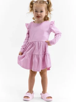 GATE Bawełniana sukienka z falbankami|Dzieci Dziewczynki·Sukienki