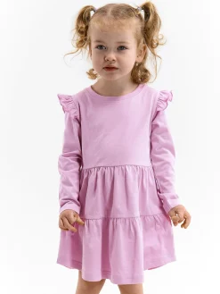 GATE Bawełniana sukienka z falbankami|Dzieci Dziewczynki·Sukienki