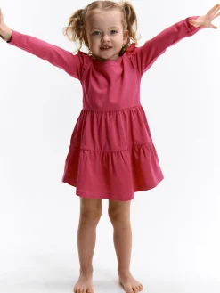 GATE Bawełniana sukienka z falbankami|Dzieci Dziewczynki·Sukienki