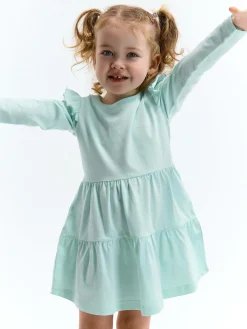 GATE Bawełniana sukienka z falbankami|Dzieci Dziewczynki·Sukienki