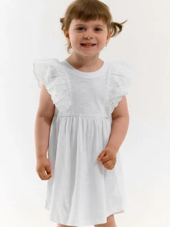 GATE Bawełniana sukienka z falbaną|Dzieci Dziewczynki·Sukienki
