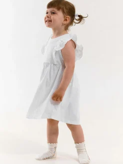 GATE Bawełniana sukienka z falbaną|Dzieci Dziewczynki·Sukienki