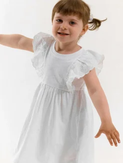 GATE Bawełniana sukienka z falbaną|Dzieci Dziewczynki·Sukienki