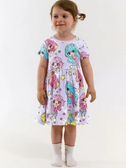 GATE Bawełniana sukienka z nadrukiem|Dzieci Dziewczynki·Sukienki