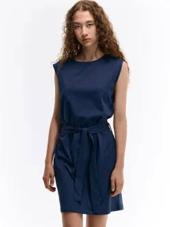 GATE Bawełniana sukienka z paskiem| Kategorie·Sukienki