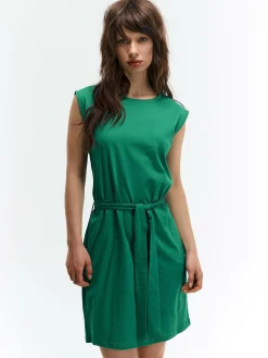 GATE Bawełniana sukienka z paskiem| Kategorie·Sukienki