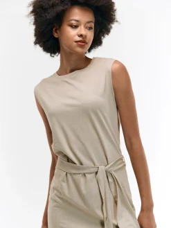 GATE Bawełniana sukienka z paskiem| Kategorie·Sukienki