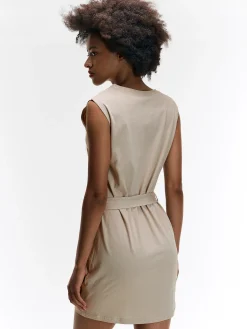 GATE Bawełniana sukienka z paskiem| Kategorie·Sukienki