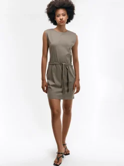 GATE Bawełniana sukienka z paskiem| Kategorie·Sukienki