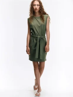 GATE Bawełniana sukienka z paskiem| Kategorie·Sukienki