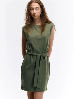 GATE Bawełniana sukienka z paskiem| Kategorie·Sukienki