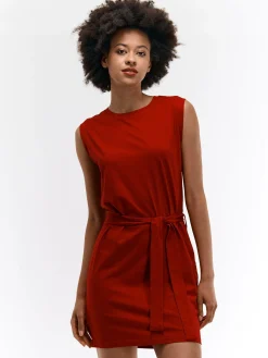 GATE Bawełniana sukienka z paskiem| Kategorie·Sukienki