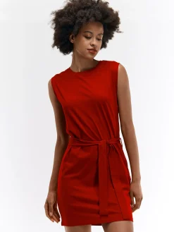 GATE Bawełniana sukienka z paskiem| Kategorie·Sukienki