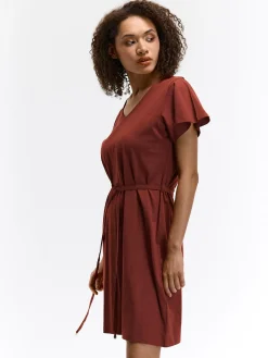 GATE Bawełniana sukienka z paskiem| Kategorie·Sukienki