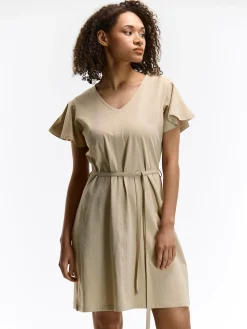 GATE Bawełniana sukienka z paskiem| Kategorie·Sukienki