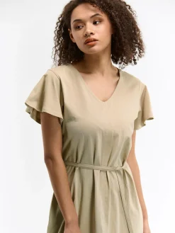 GATE Bawełniana sukienka z paskiem| Kategorie·Sukienki