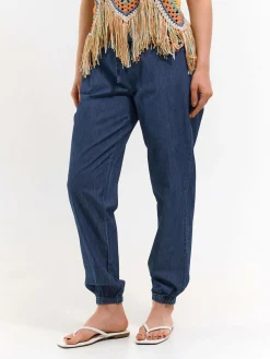 GATE Bawełniane joggery z kieszeniami| Spodnie·Jeansy