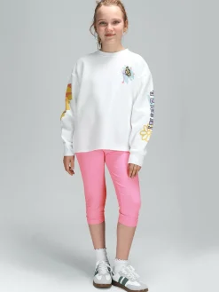 GATE Bawełniane legginsy 3/4 basic basic|Dzieci Dziewczynki·Spodnie I Legginsy