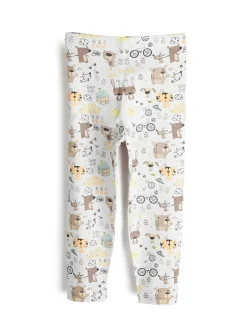 GATE Bawełniane legginsy dla niemowląt z nadrukiem|Dzieci Baby