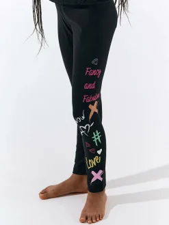 GATE Bawełniane legginsy z nadrukiem|Dzieci Dziewczynki·Spodnie I Legginsy