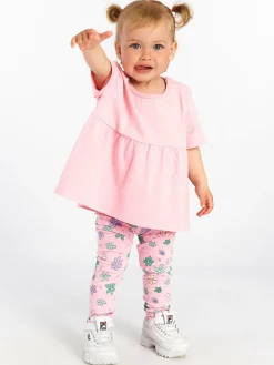 GATE Bawełniane legginsy z nadrukiem|Dzieci Baby