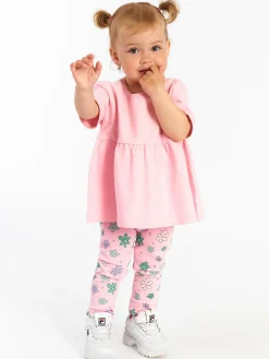 GATE Bawełniane legginsy z nadrukiem|Dzieci Baby