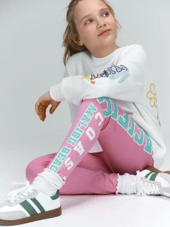 GATE Bawełniane legginsy z nadrukiem|Dzieci Dziewczynki·Spodnie I Legginsy