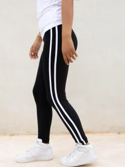 GATE Bawełniane legginsy z paskami po bokach|Dzieci Dziewczynki·Spodnie I Legginsy