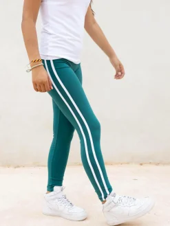 GATE Bawełniane legginsy z paskami po bokach|Dzieci Dziewczynki·Spodnie I Legginsy