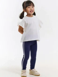 GATE Bawełniane legginsy z paskami po bokach|Dzieci Dziewczynki·Spodnie I Legginsy