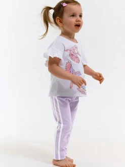 GATE Bawełniane legginsy z paskami po bokach|Dzieci Dziewczynki·Spodnie I Legginsy