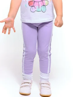 GATE Bawełniane legginsy z paskami po bokach|Dzieci Dziewczynki·Ostatnie Sztuki Ubrania Dla Dziewczynek|Dziewczynki·Spodnie I Legginsy