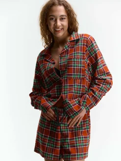 GATE Bawełniane spodenki piżamowe w kratkę| Bielizna·Bielizna Nocna