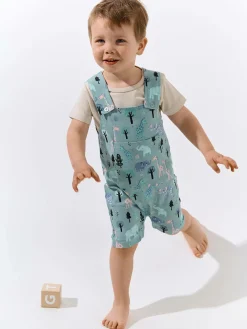 GATE Bawełniane spodnie na szelkach|Dzieci Baby