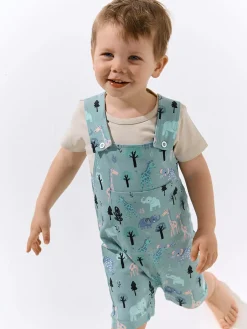 GATE Bawełniane spodnie na szelkach|Dzieci Baby