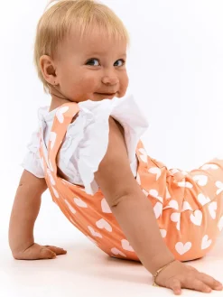 GATE Bawełniane spodnie na szelkach|Dzieci Baby